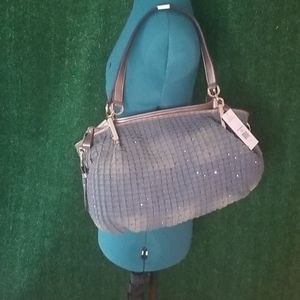 Shoulder Bag Vegan Leather and Denim